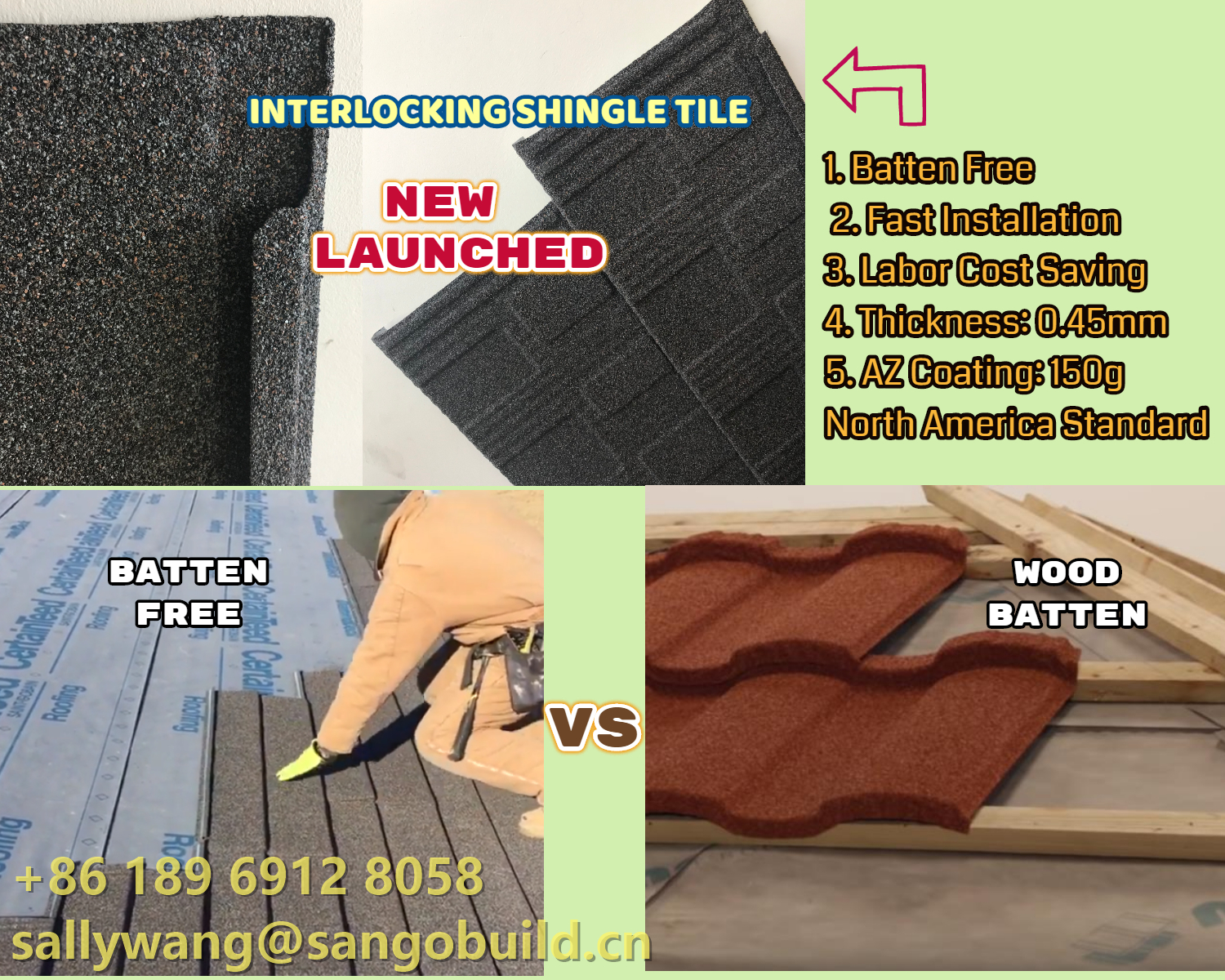 New Product Interlocking Shingle Roof Tiles Introduction