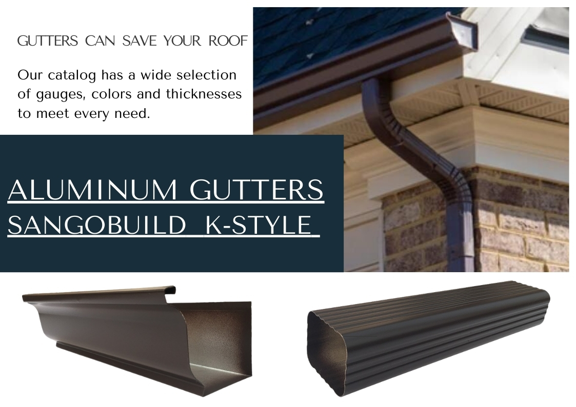 Four Rain Gutter Materials