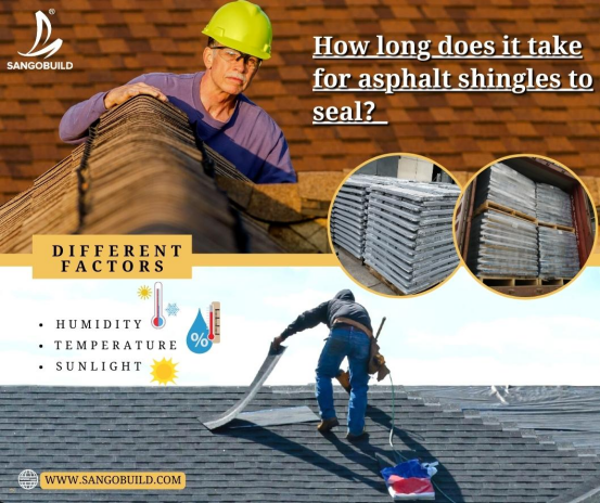 How long does it take to seal the asphalt shingles