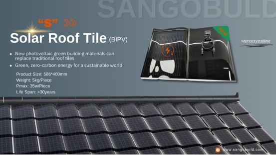 Newly released curved solar roof tiles on line