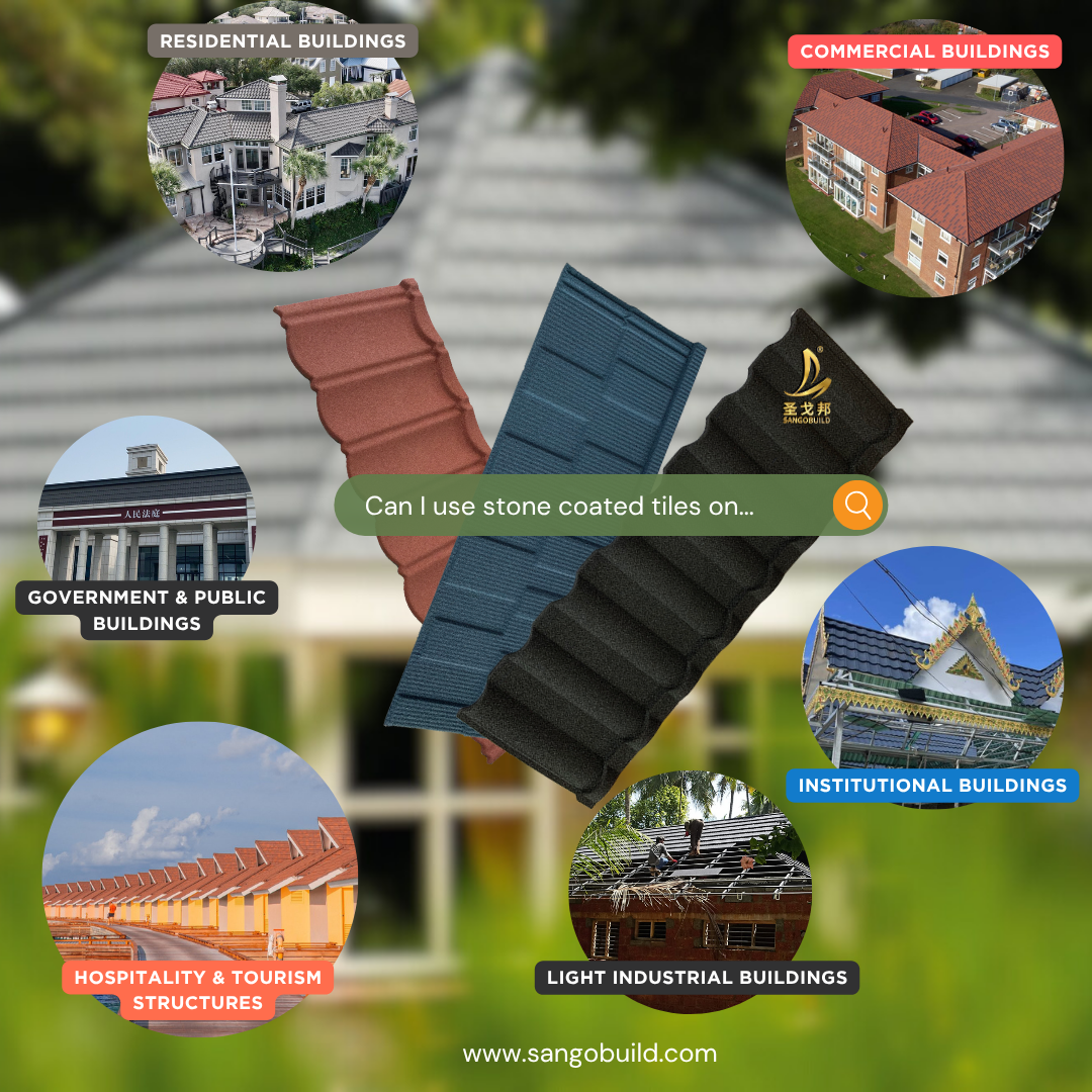 Which types of residences are stone coated metal roof tiles suitable for.png