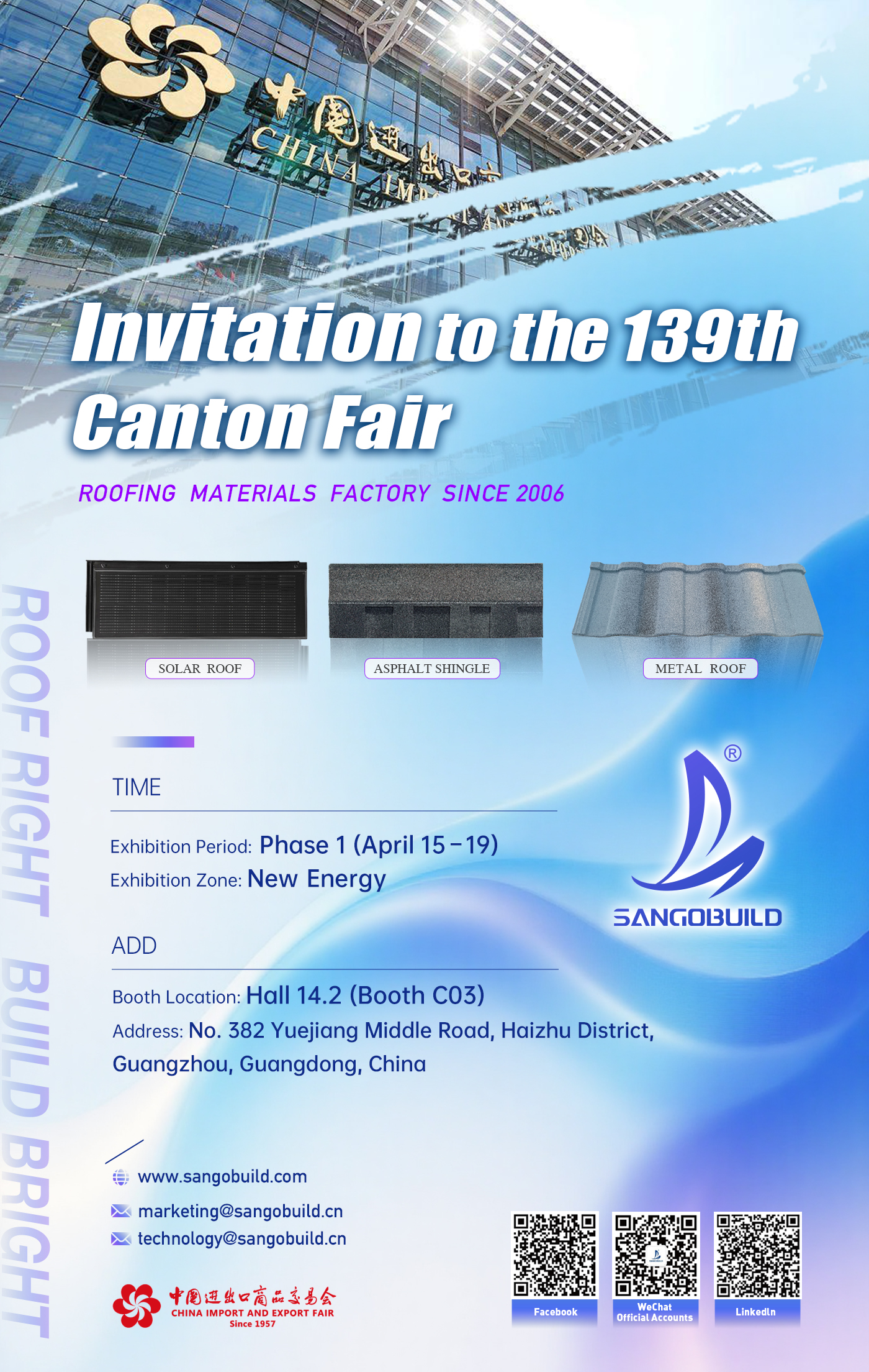 Sangobuild Sets a New Green Energy Benchmark with BIPV Solar Roof Tiles at Canton Fair 2026