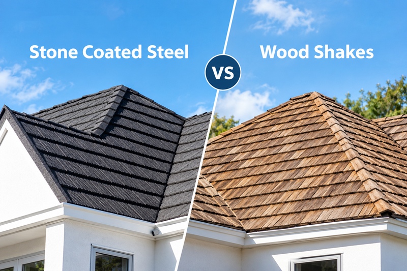 Stone Coated Steel vs. Wood Shakes: Fire-Resistant and Hail-Proof Roofing Stone Coated Steel vs. Wood Shakes: Fire-Resistant and Hail-Proof Roofing