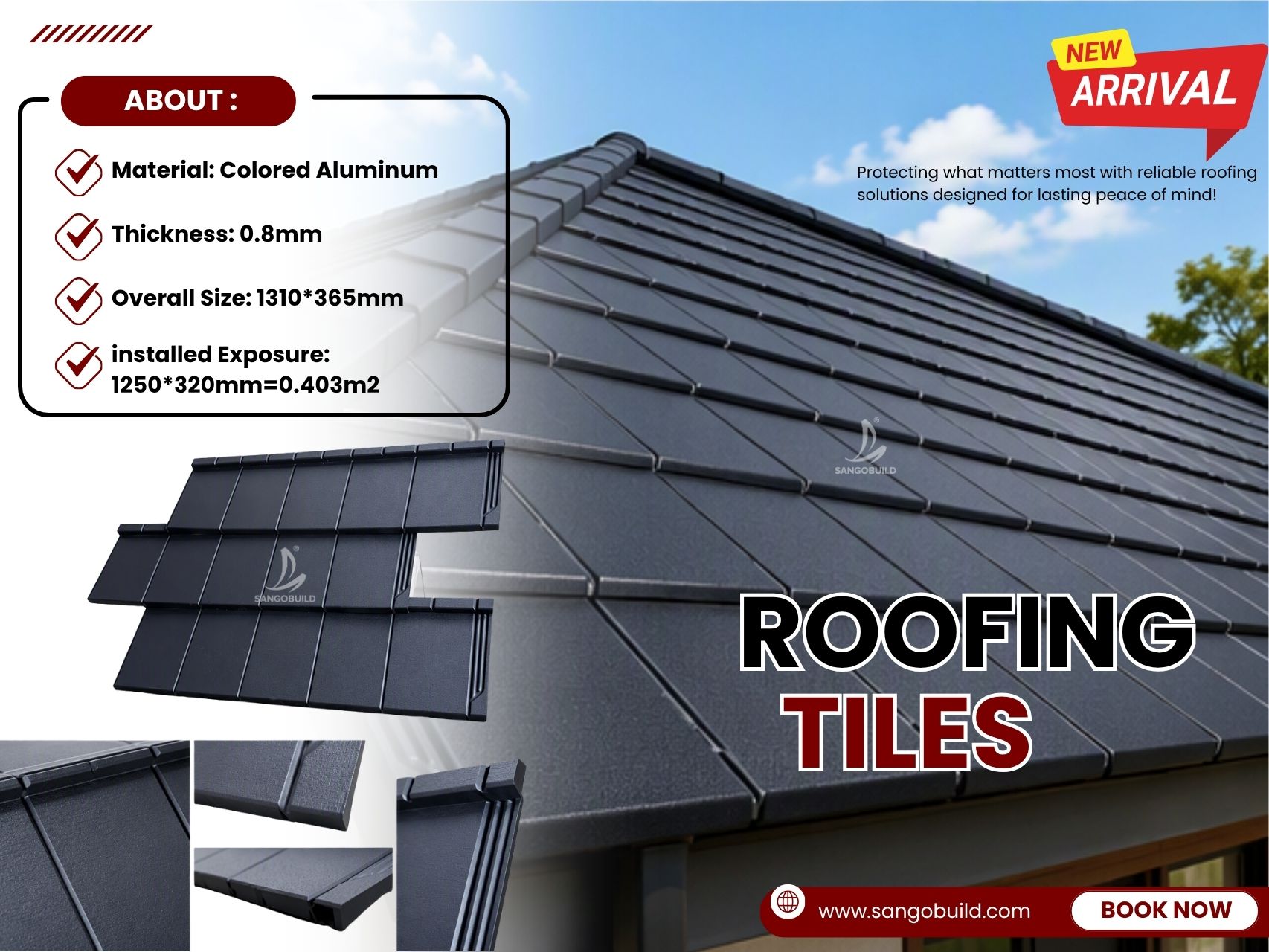 SANGOBUILD Launches New Colored Aluminum Interlocking Roofing Tiles, Reinforcing Long-Lasting Roof Protection.jpg SANGOBUILD Launches New Colored Aluminum Interlocking Roofing Tiles, Reinforcing Long-Lasting Roof Protection.jpg